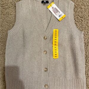 Frye Women's Cream Knit Cardigan Vest